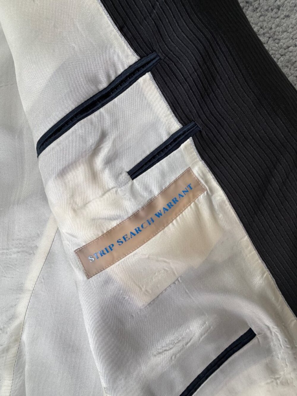 MARK & LONA FER Collection Strip Search Warrant Jacket - UK 46R-Navy/Black NWOT - Picture 7 of 14
